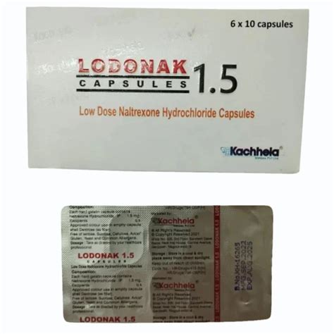 Low Dose Naltrexone Hydrochloride Capsules Lodonak 1 5 Mg For Personal