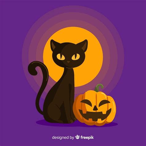 Di Meno Carrello Nominale Disegni Di Halloween Gatto Nero Avvenimento