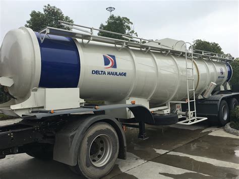 19 Cbm Sulfuric Acid Tank Semi Trailer 3 Axle L Tank Semi Trailer And