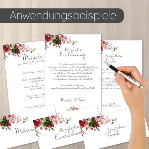 Briefpapier Set Rose Motiv Mit Umschl Gen I Blatt G M Din A I