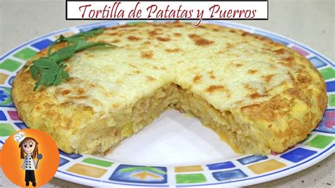 Tortilla De Patatas Y Puerros Gratinada Receta De Cocina En Familia