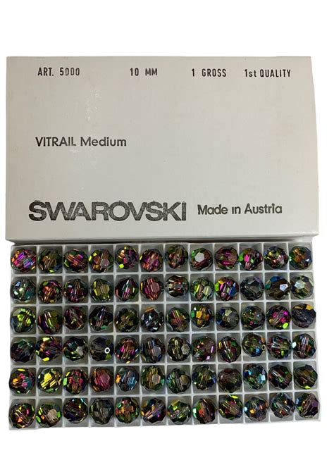 Factory Pack Swarovski Crystal Vitrail Medium Mm Faceted Round