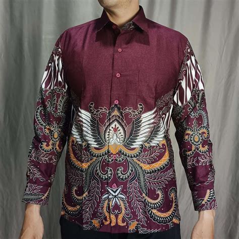 Jual Kemeja Batik Pria Motif Rajawali Salice Paolo Reguler Lengan