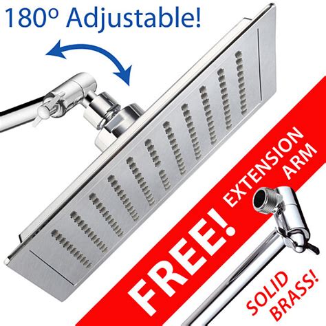 Buy Aquaspa 9 Inch Square Rain Shower Head And Free 11 Inch Solid Brass