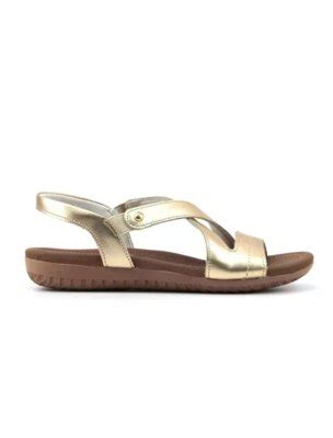 Sandália Usaflex Rasteira Couro Dourado R1804 Bronze Compre Agora