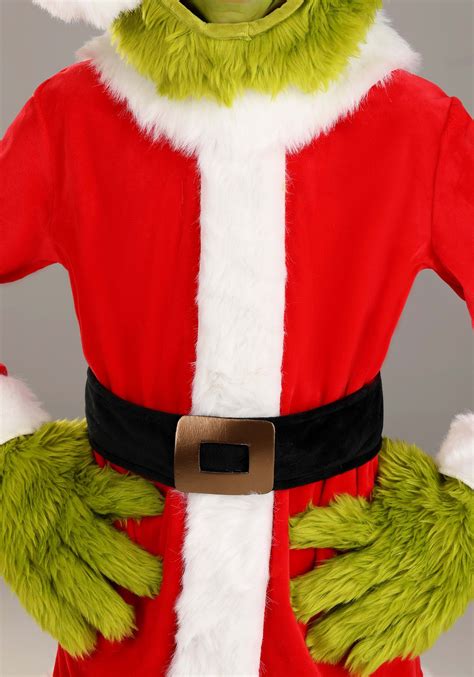 El Disfraz De La Cara Abierta De Grinch Santa Para Ni Os Multicolor