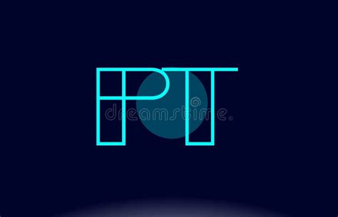 Ta T A Blue Line Circle Alphabet Letter Logo Icon Template Vector