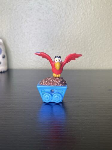 Vintage Aladdin Disney Action Figure Iago Parrot On Treasure