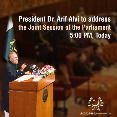 Awab Alvi On Twitter Rt Presofpakistan President Dr Arif Alvi Will