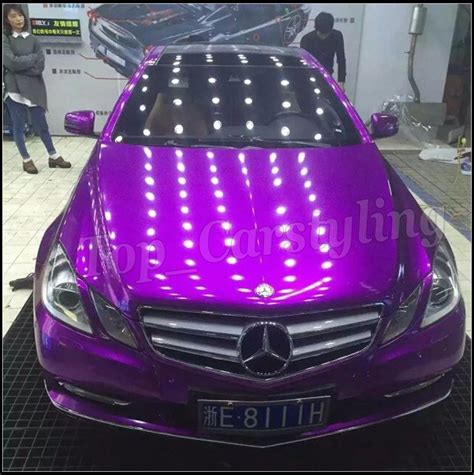 Compre Roxo Brilhante Vinil Car Wrap Filme Canal De Ar Met Lico