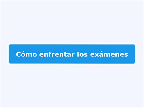 C Mo Enfrentar Los Ex Menes Mind Map