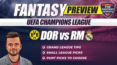 DOR Vs RM Dream11 Team Borussia Dortmund Vs Real Madrid Dream11 Team