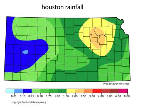 Kansas Rainfall Map | Rainfall Map of Kansas