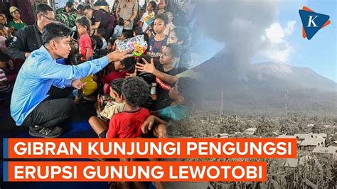 Momen Wapres Gibran Kunjungi Pengungsi Erupsi Gunung Lewotobi Laki Laki