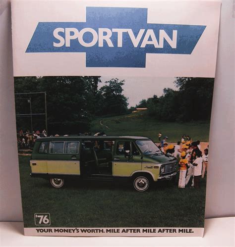 Vintage Automobile Brochure 1976 Chevrolet Sportvan File Drawer 1 EBay