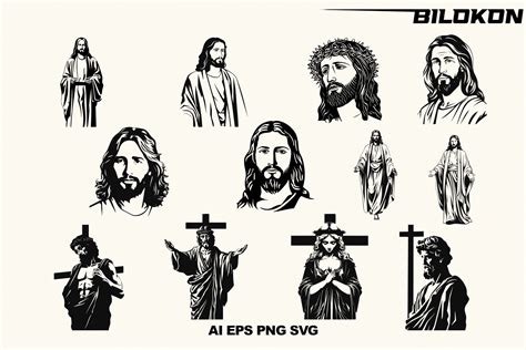 Jesus Svg Bundle Graphic By Bilokonsvg · Creative Fabrica