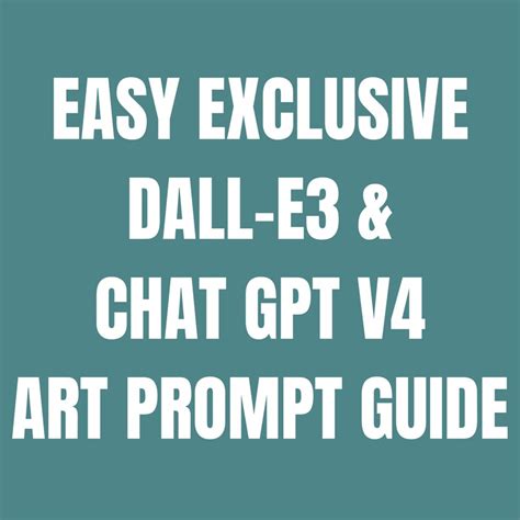 Dall E3 And Chatgpt V4 Ai Art Prompt Guide 12 Sample Prompts Etsy Finland