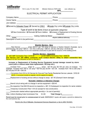 Fillable Online Stillwater Served By Stillwater Power Stillwater Fax