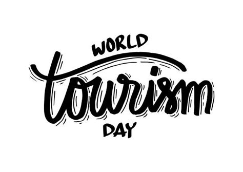 30 World Tourism Day Phrase Illustrations Royalty Free Vector