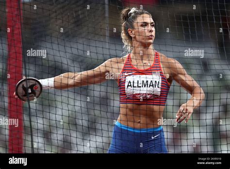 TOKYO, JAPAN - AUGUST 02: Discus thrower, Valerie Allman of Team USA ...