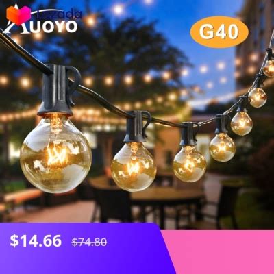 Auoyo Led String Lights Bulb G Outdoor Waterproof Bulb Garden Lights