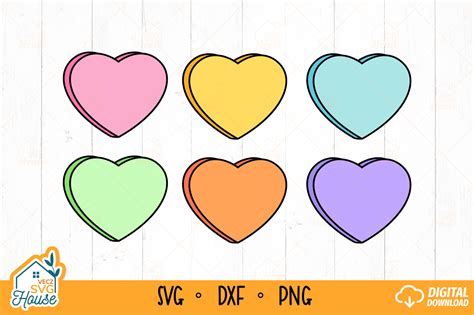Sweetheart Svg Love Heart Svg Love Sweetheart Svg Conversation Hearts
