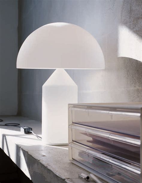 Atollo Vetro Lampada Da Tavolo By Oluce Design Vico Magistretti