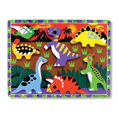 Bebeboutik Melissa Doug Puzzle Grosses Pi Ces En Bois Dinosaures