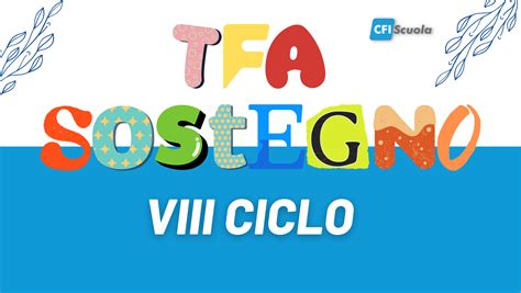 Tfa Sostegno In Partenza Preparati Con Cfiscuola Blog