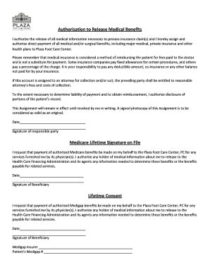 Fillable Online Authorization To Release Medical Benefits Fax Email