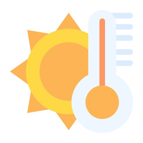 Caliente Temperatura Iconos Clima Y Estaciones