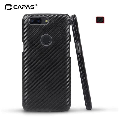 For Oneplus T Case Cover Original Capas D Carbon Fiber Wood Pattern