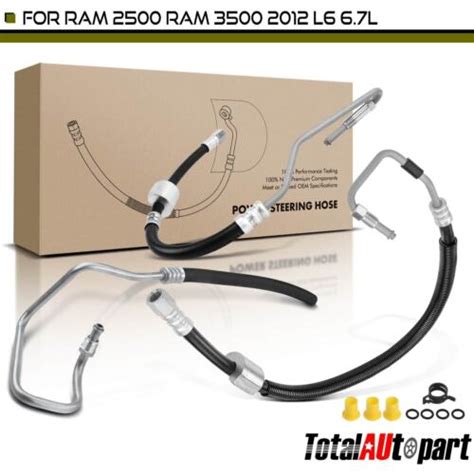 3x Power Steering Pressure And Return Line Hose Assy For Ram 2500 3500 12 6 7l 4wd Ebay