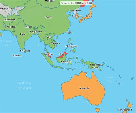 Japan And Australia Map Arlana Nannette