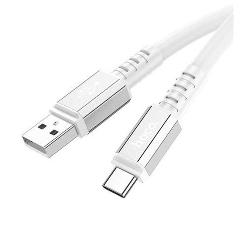 Купить Кабель для зарядки Hoco X85 Strength Usb на Type C Tpe 3a Od 6 мм 1 м White Jm код