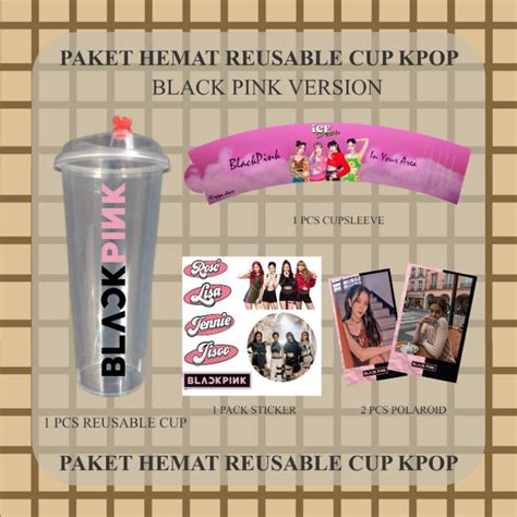 Jual Paket Reusable Cup Kpop Paling Murah Bts Blackpink Nct