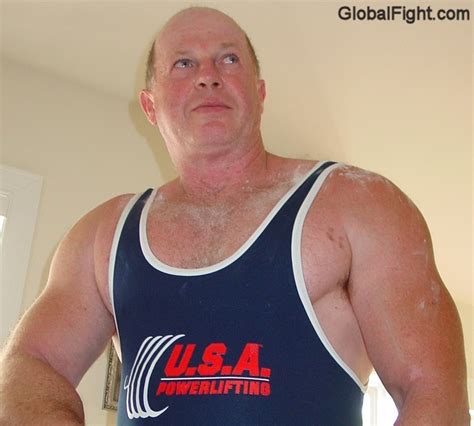 Powerlifting Singlet Man Wearing Lifting Gear Fetish Photo