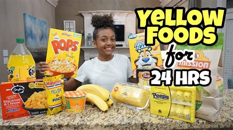 I Only Ate Yellow Food For 24 Hours Challenge LexiVee03 YouTube