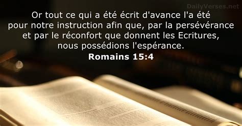 16 Janvier 2023 Verset Biblique Du Jour Romains 15 4 DailyVerses Net