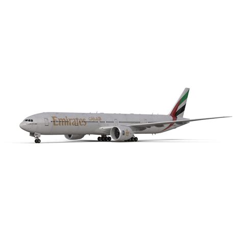 Boeing 777 300er Emirates Airlines Rigged 3d Model 149 Max Free3d