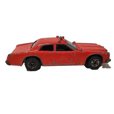 Vintage Mattel Hot Wheels Fire Chief Matchbox Car Red Hong Kong Property Room