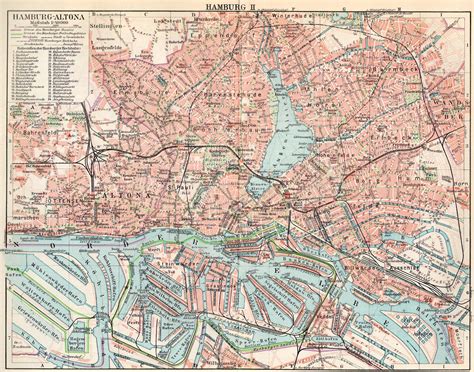 Stadtplan Hamburg Ii Hamburg Altona Ma Stab Nebenkarten