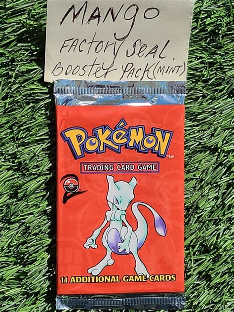 Pokem Wizards Of The Coast Base Set Booster Pack Mewtwo