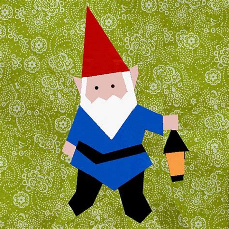 Gnome Paper Pieced Quilt Block Pattern PDF By BubbleStitch On Etsy 2