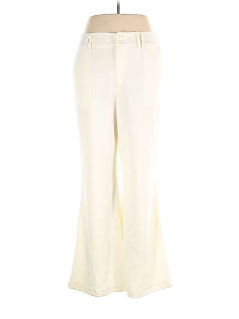 Sincerely Jules Solid Ivory Casual Pants Size Xl 74 Off Thredup