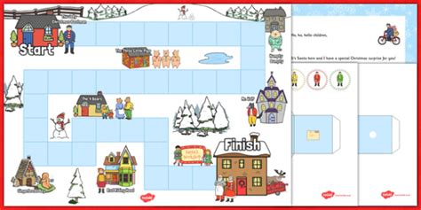 Free Christmas Postman Board Game To Support Teaching On The Jolly