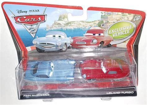 Disney Pixar Cars 2 Race Team Finn Mcmissile And Leland Turbo Mattel