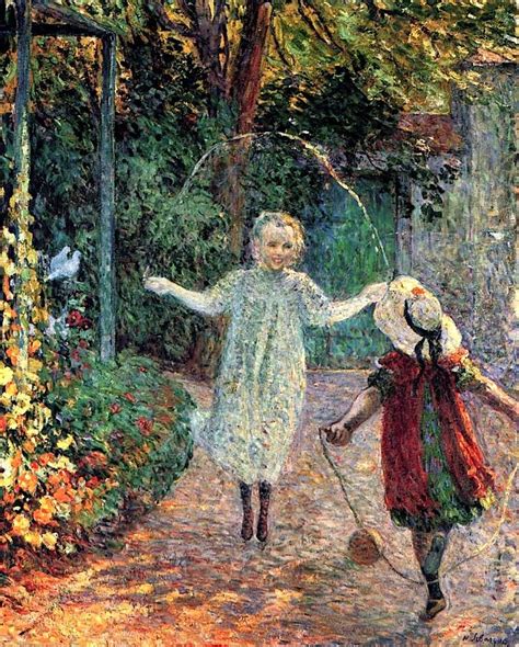 Girls Playing In The Garden Henri Lebasque Claude Monet Maurice