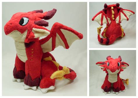 Sitting Red Dragon Plush By Estrellianplush On Deviantart