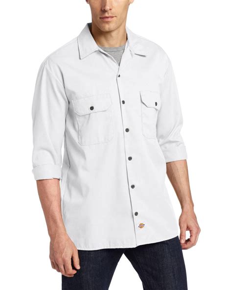 Dickies Big Tall Long Sleeve Work Shirt In White For Men Save 21 Lyst